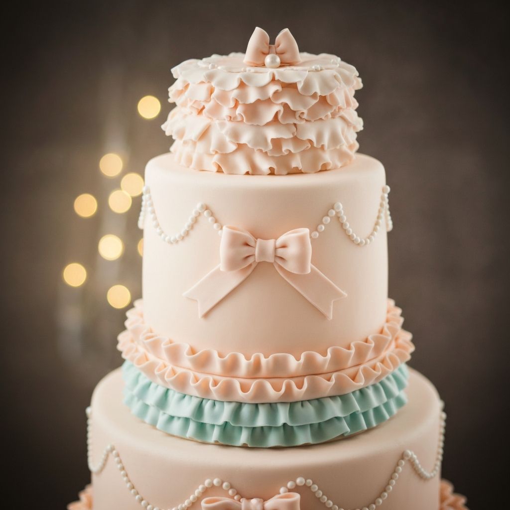 Tort de botez delicat