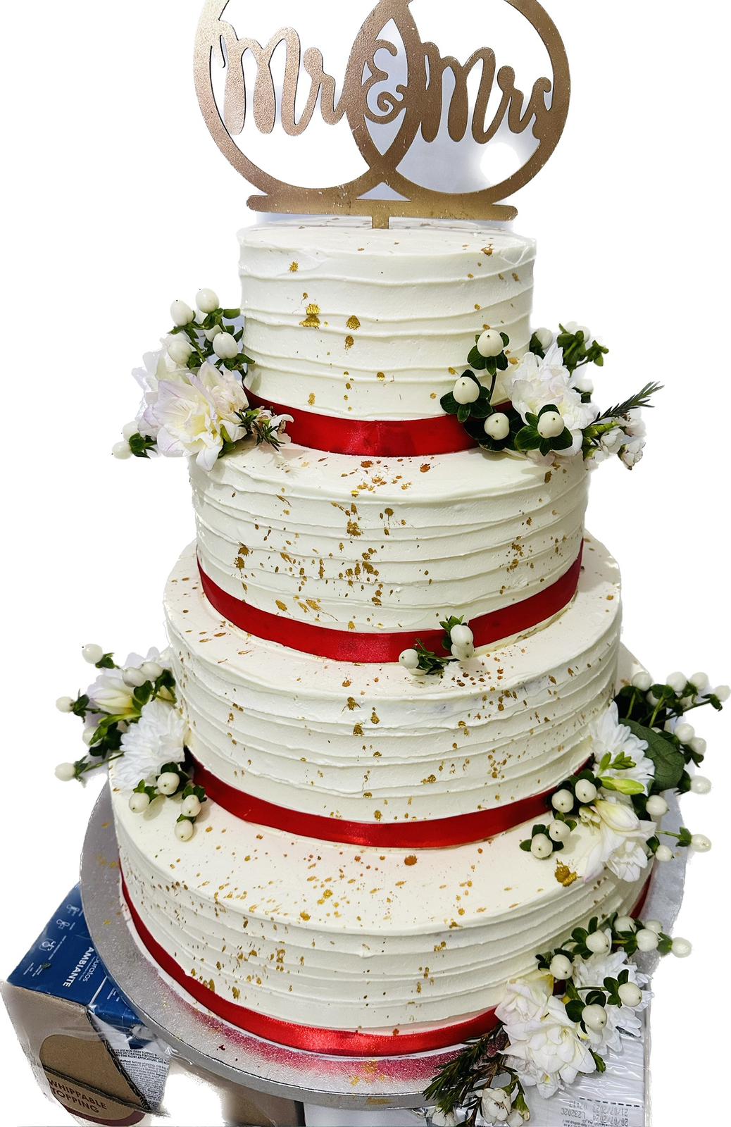 Tort nuntă cu flori